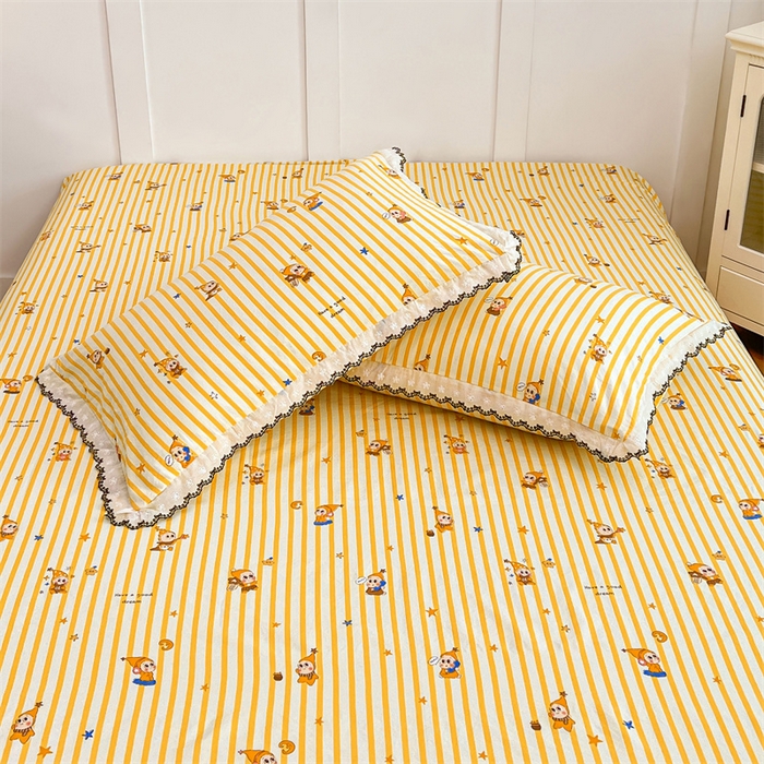 91家纺网 家纺一手货源 找家纺 圣比熊 2026新款A类云朵棉蕾丝花边枕套宿舍单人单只一只装枕芯内胆套 小星愿（单层蕾丝花边）