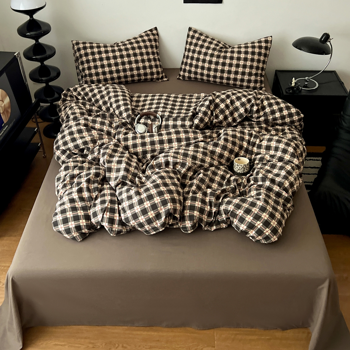 91家纺网 家纺一手货源 找家纺 （总）你好美丽 2026新款130克高克重格调简麻水洗四件套（暗合）