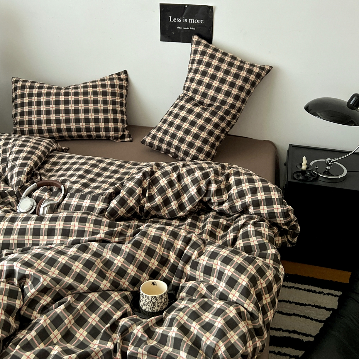 91家纺网 家纺一手货源 找家纺 （总）你好美丽 2026新款130克高克重格调简麻水洗四件套（暗合）