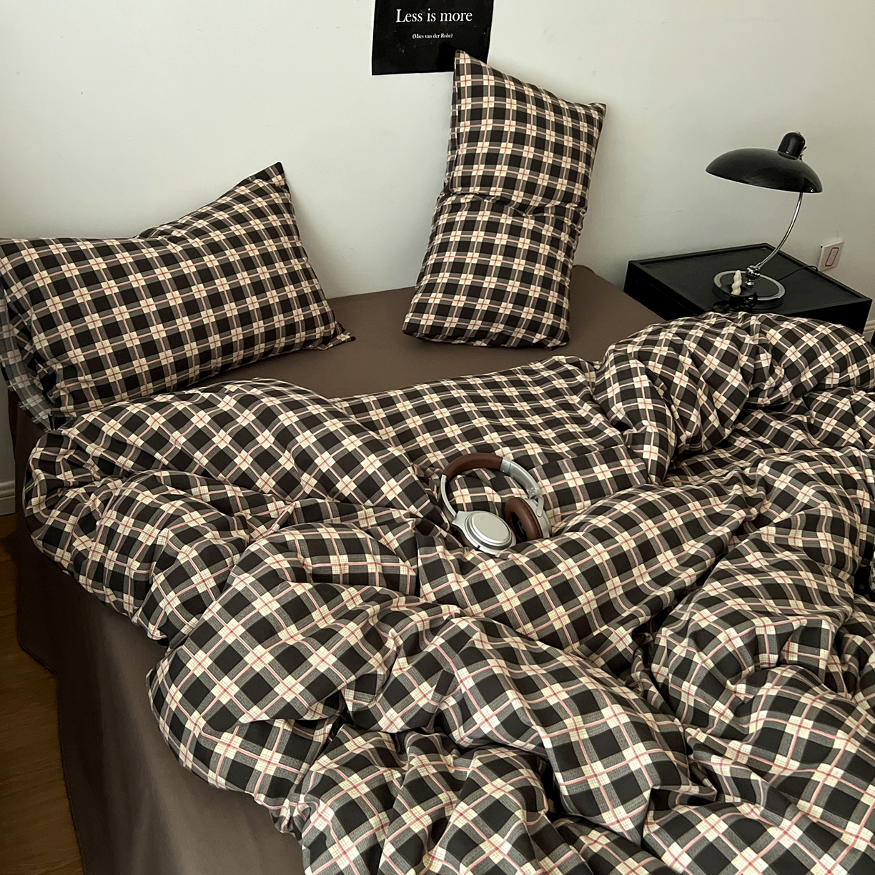 91家纺网 家纺一手货源 找家纺 （总）你好美丽 2026新款130克高克重格调简麻水洗四件套（暗合）