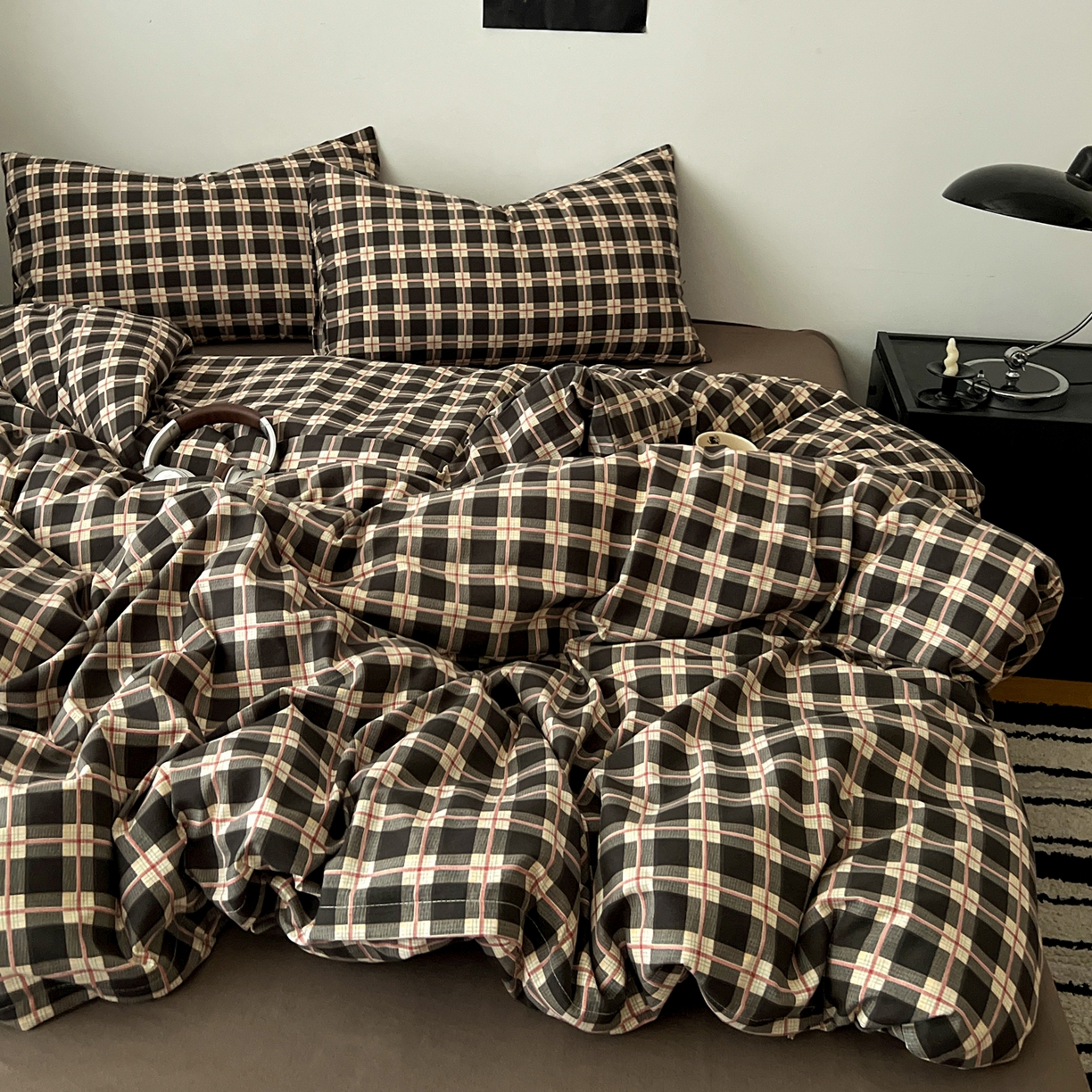 91家纺网 家纺一手货源 找家纺 （总）你好美丽 2026新款130克高克重格调简麻水洗四件套（暗合）