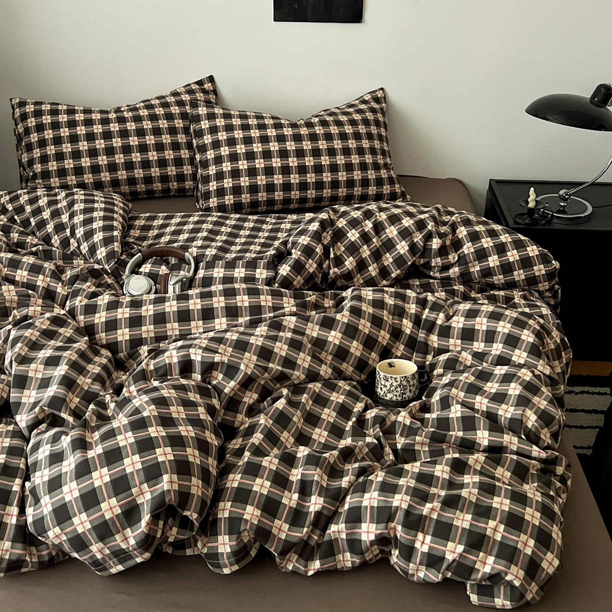 91家纺网 家纺一手货源 找家纺 （总）你好美丽 2026新款130克高克重格调简麻水洗四件套（暗合）