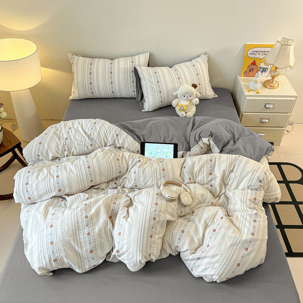 91家纺网 家纺一手货源 找家纺 （总）爱丽丝 2026新款全棉剪花色织提花四件套