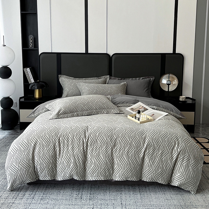 91家纺网 家纺一手货源 找家纺 （总）爱丽丝 2026新款全棉色织提花四件套