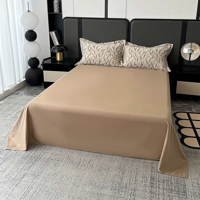 91家纺网 家纺一手货源 找家纺 爱丽丝 2026新款全棉色织提花四件套 风吹穗绒-卡其