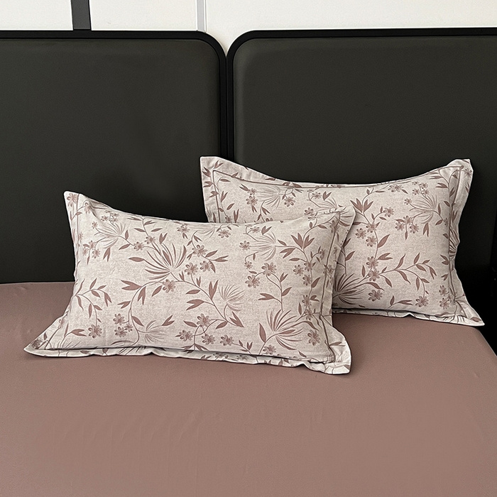 91家纺网 家纺一手货源 找家纺 爱丽丝 2026新款全棉色织提花四件套 暮光蒲英-豆沙