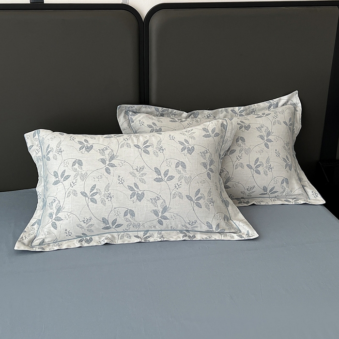 91家纺网 家纺一手货源 找家纺 爱丽丝 2026新款全棉色织提花四件套 枝繁叶茂-蓝