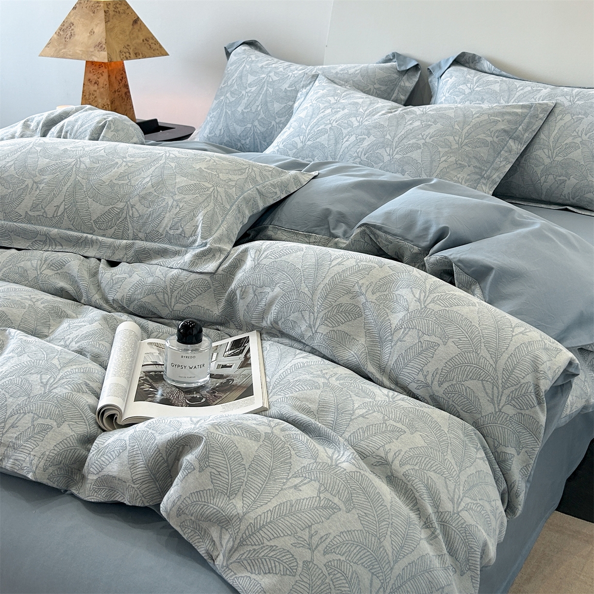 91家纺网 家纺一手货源 找家纺 爱丽丝 2026新款全棉色织提花四件套 琼枝玉叶-雅兰