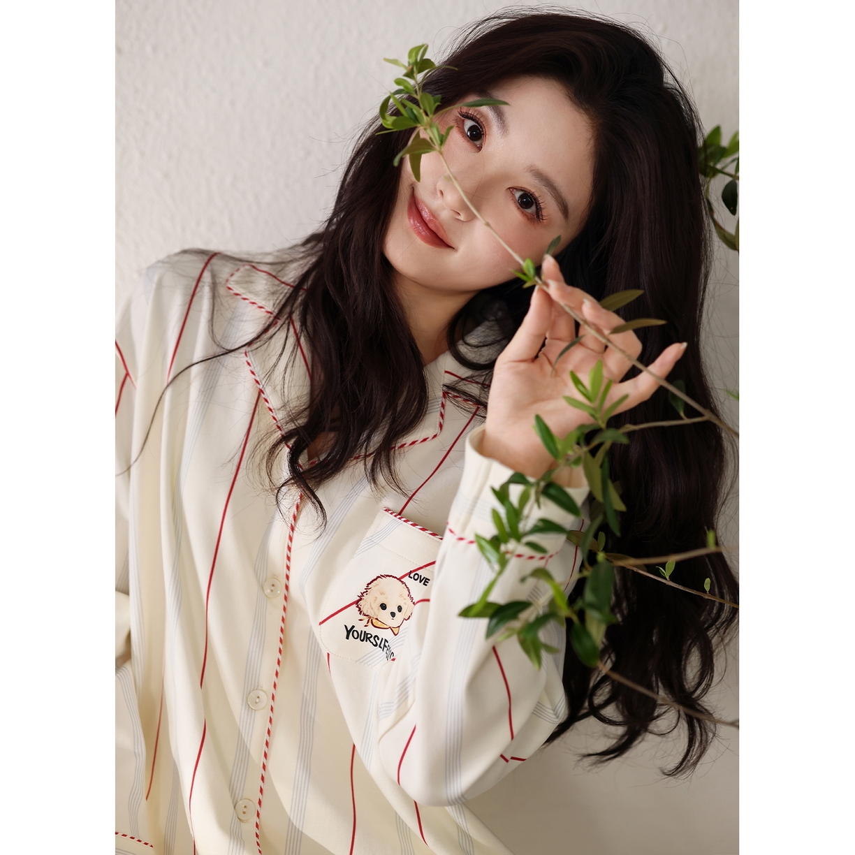 91家纺网 家纺一手货源 找家纺 洛兰沙家居馆 2026新款长袖睡衣女款纯棉春季印花开衫翻领家居服可外穿套装第一批 45144