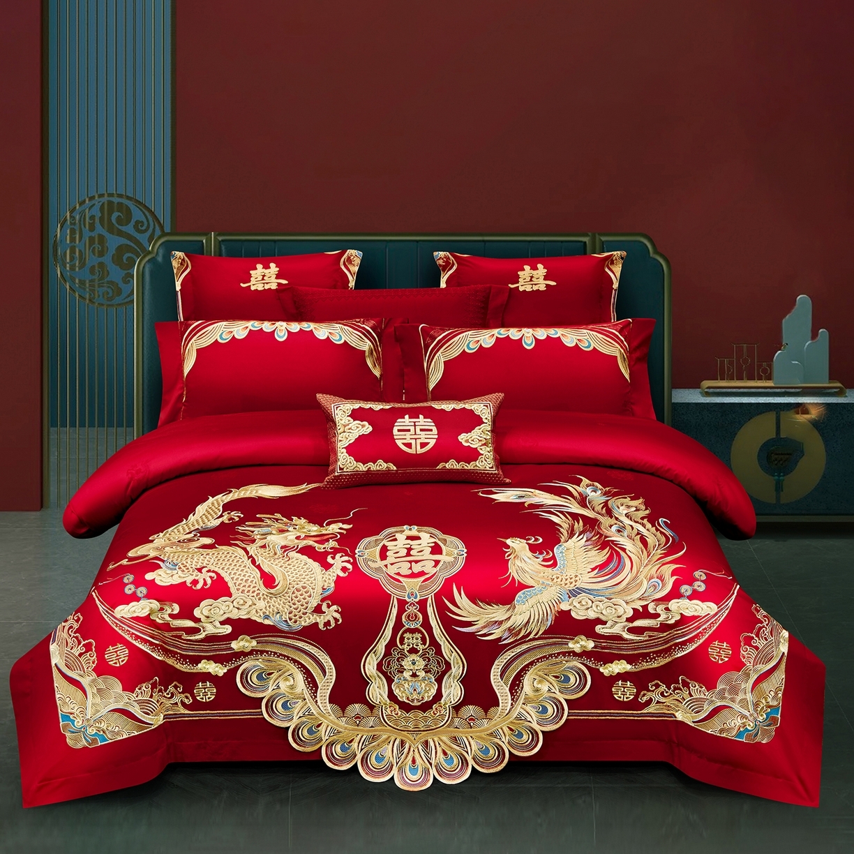 （总）浩情国际婚庆供货中心 2026新款100%全棉长绒棉纯棉婚庆四件套结婚刺绣六件套多件套长期供货 （提供买家秀）