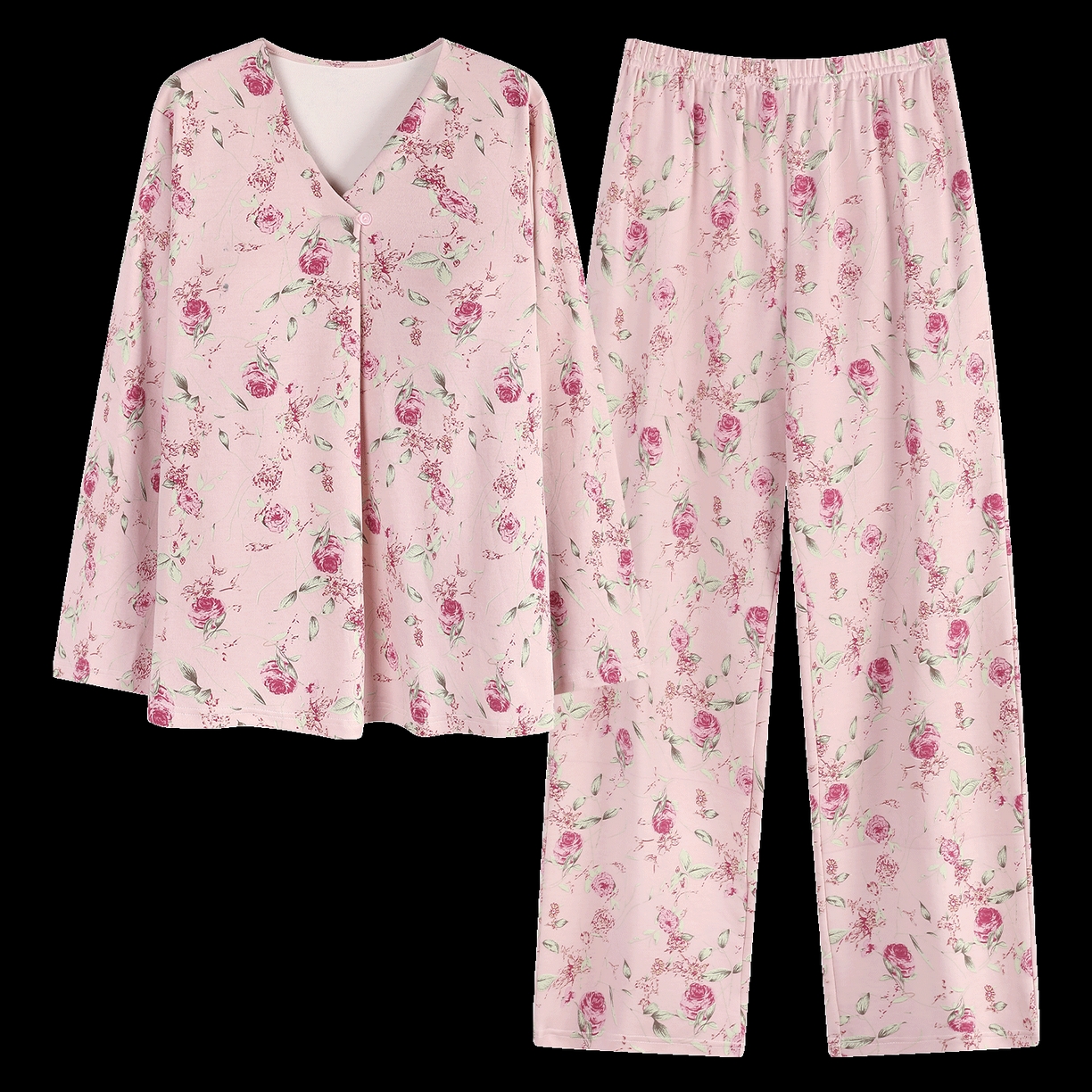 91家纺网 家纺一手货源 找家纺 2026新款拉架棉长袖秋冬带胸垫防凸点可外穿家居服女士宽松睡衣家居服 第11批 5802