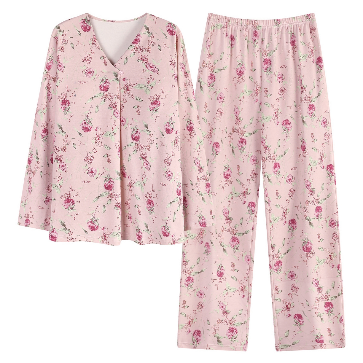 91家纺网 家纺一手货源 找家纺 2026新款拉架棉长袖秋冬带胸垫防凸点可外穿家居服女士宽松睡衣家居服 第11批 5802