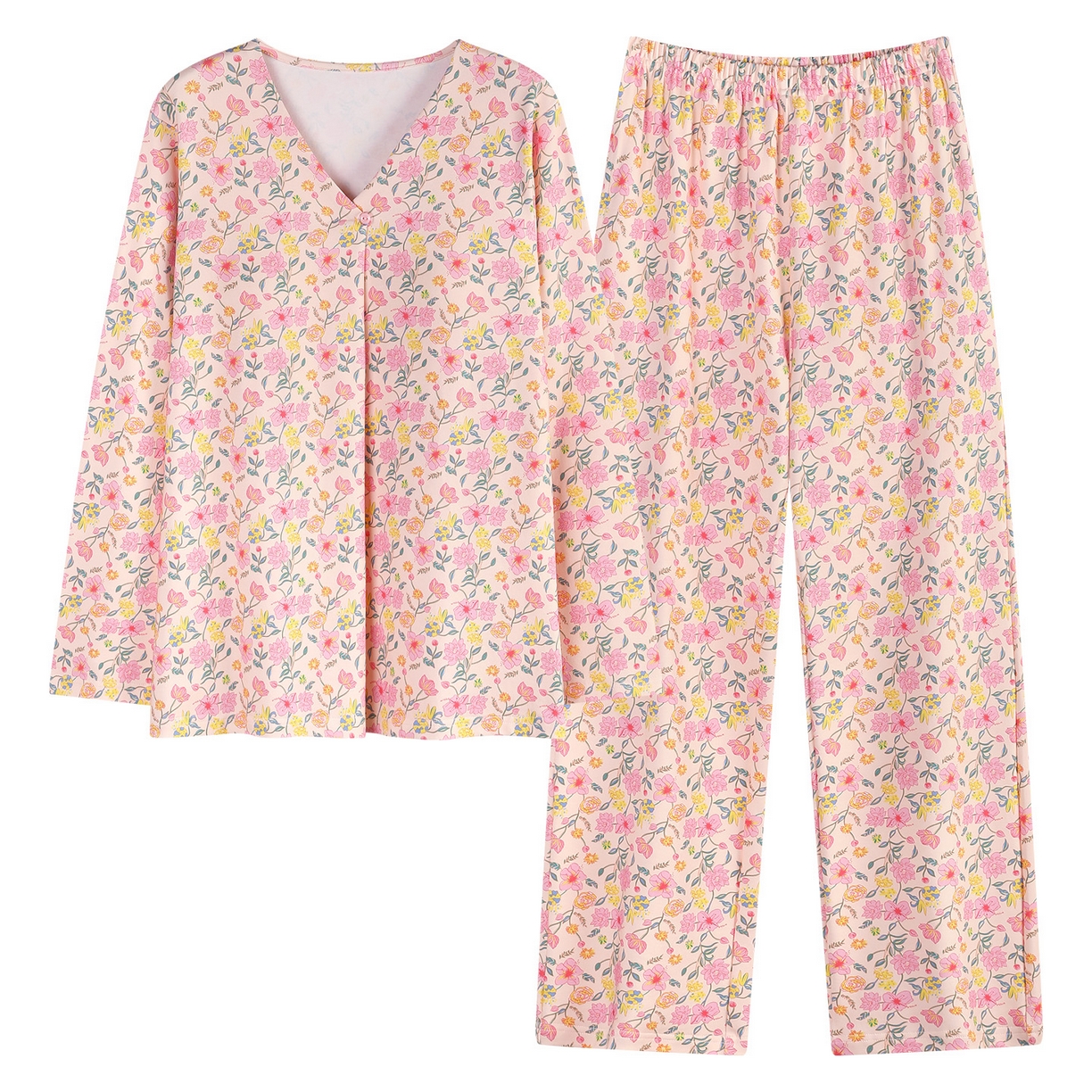 91家纺网 家纺一手货源 找家纺 2026新款拉架棉长袖秋冬带胸垫防凸点可外穿家居服女士宽松睡衣家居服 第11批 5804