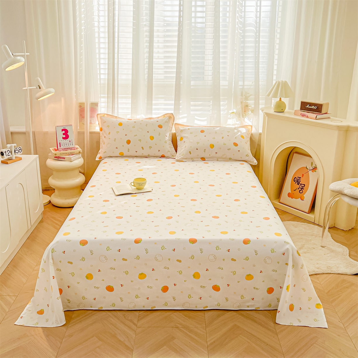 91家纺网 家纺一手货源 找家纺 （总）珂博家纺 2026新款小碎花纯棉12868四件套全棉学生三件套场景二