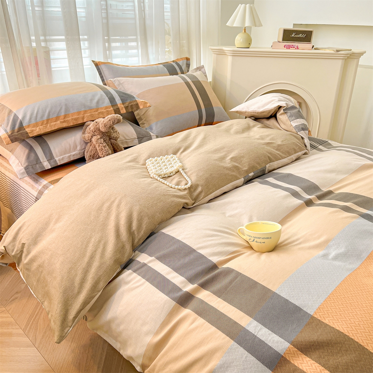 珂博家纺 2026新款小碎花纯棉12868四件套全棉学生三件套场景二 曼塔罗