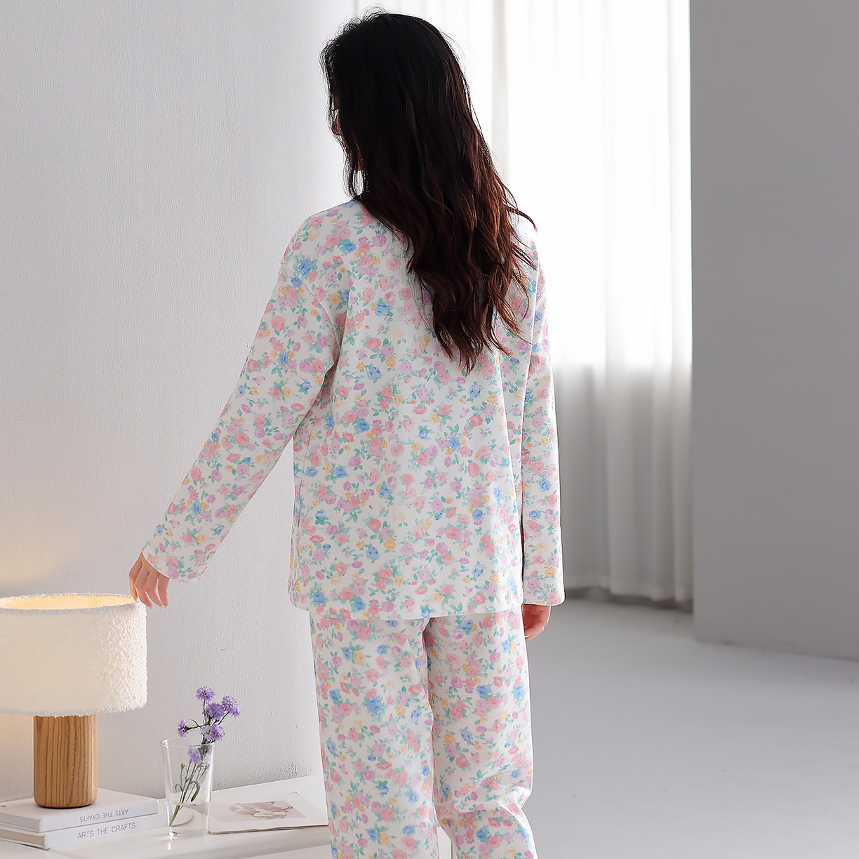 91家纺网 家纺一手货源 找家纺 洛兰沙家居馆 2026新款秋冬睡衣女拉架棉带胸垫可外穿长袖长裤青中年女士家居服套装第12批  5902