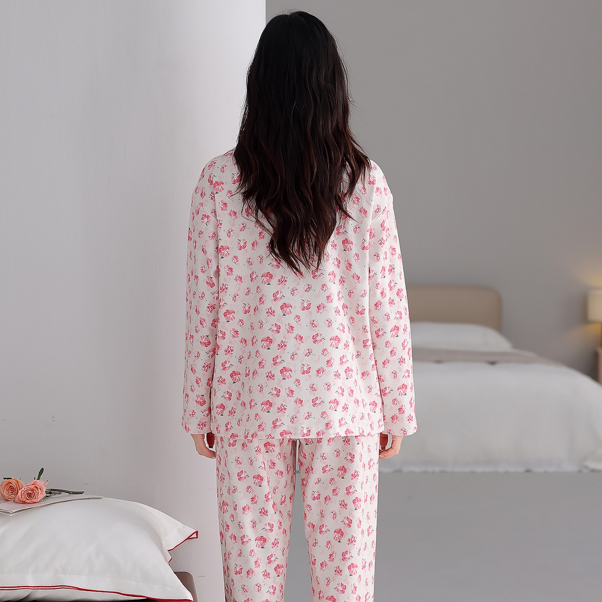 91家纺网 家纺一手货源 找家纺 洛兰沙家居馆 2026新款秋冬睡衣女拉架棉带胸垫可外穿长袖长裤青中年女士家居服套装第12批  5903