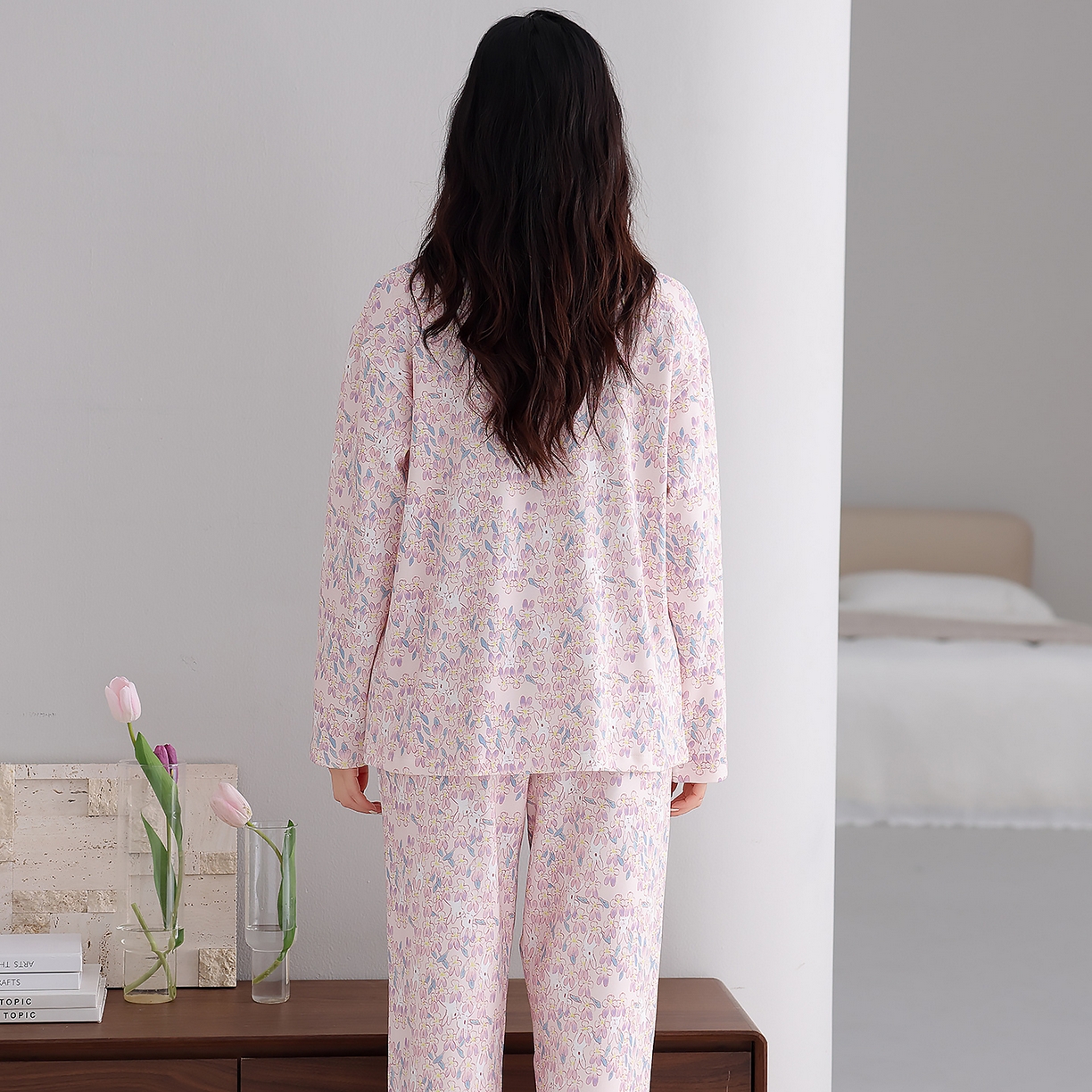 91家纺网 家纺一手货源 找家纺 洛兰沙家居馆 2026新款秋冬睡衣女拉架棉带胸垫可外穿长袖长裤青中年女士家居服套装第12批  5904