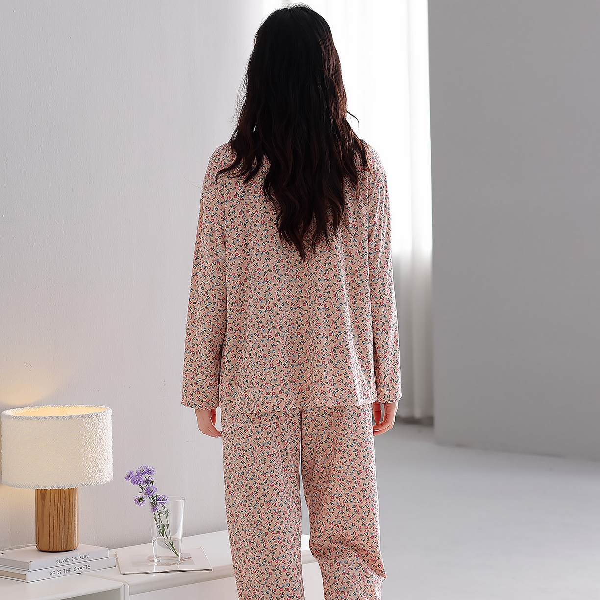 91家纺网 家纺一手货源 找家纺 洛兰沙家居馆 2026新款秋冬睡衣女拉架棉带胸垫可外穿长袖长裤青中年女士家居服套装第12批  5907