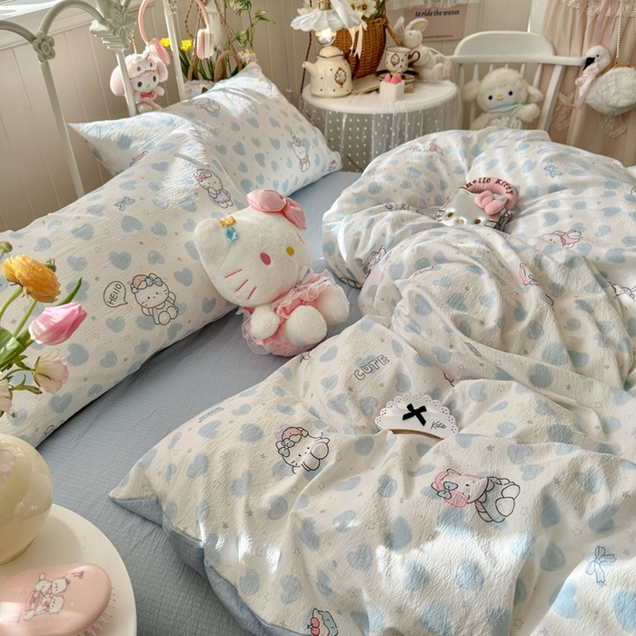 91家纺网 家纺一手货源 找家纺 （总）港岛妹妹 2026新款云感双层纱系列四件套