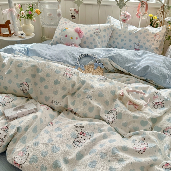 91家纺网 家纺一手货源 找家纺 （总）港岛妹妹 2026新款云感双层纱系列四件套