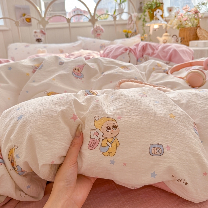 91家纺网 家纺一手货源 找家纺 （总）港岛妹妹 2026新款云感双层纱系列四件套