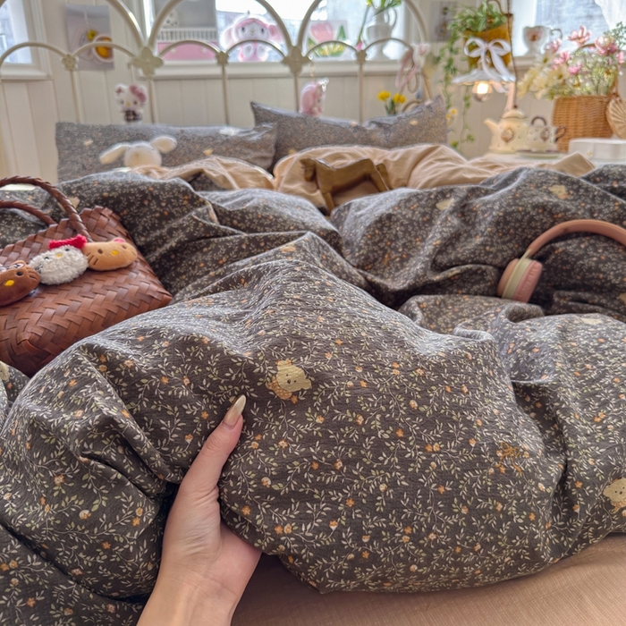 91家纺网 家纺一手货源 找家纺 （总）港岛妹妹 2026新款云感双层纱系列四件套