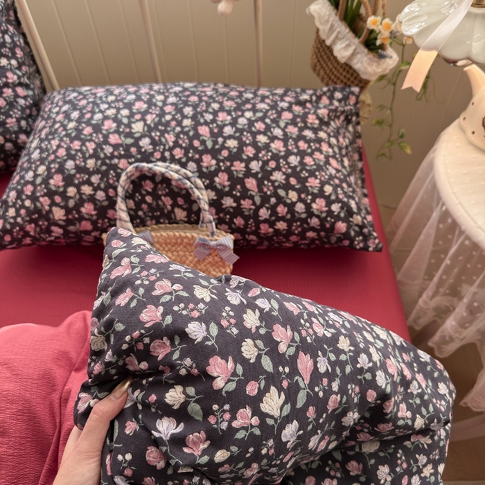 91家纺网 家纺一手货源 找家纺 港岛妹妹 2026新款云感双层纱系列四件套 繁花