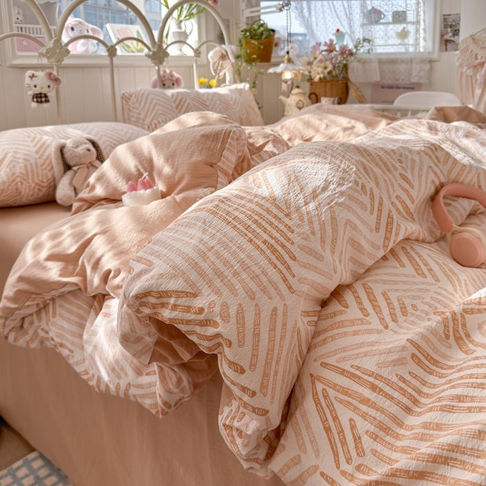 91家纺网 家纺一手货源 找家纺 港岛妹妹 2026新款云感双层纱系列四件套 凯伦