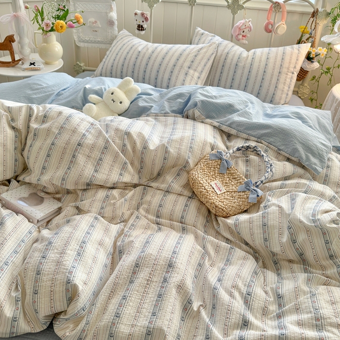 91家纺网 家纺一手货源 找家纺 港岛妹妹 2026新款云感双层纱系列四件套 米兰