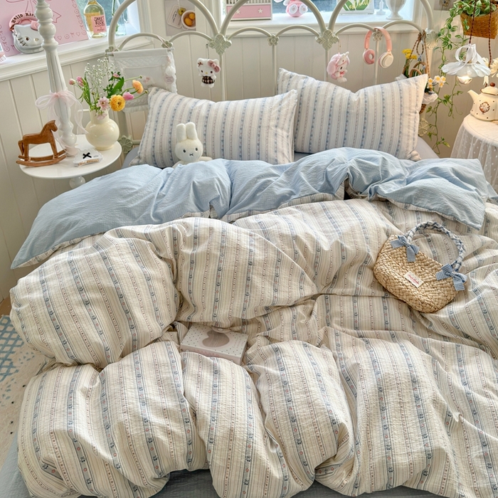 91家纺网 家纺一手货源 找家纺 港岛妹妹 2026新款云感双层纱系列四件套 米兰