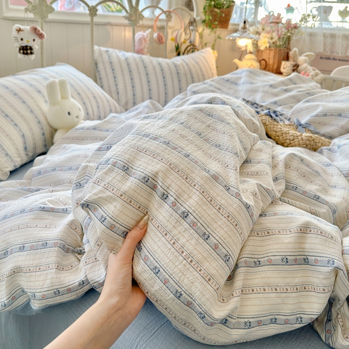 91家纺网 家纺一手货源 找家纺 港岛妹妹 2026新款云感双层纱系列四件套 米兰