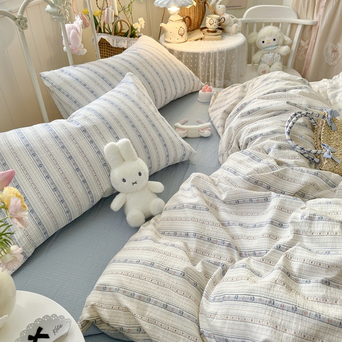 91家纺网 家纺一手货源 找家纺 港岛妹妹 2026新款云感双层纱系列四件套 米兰