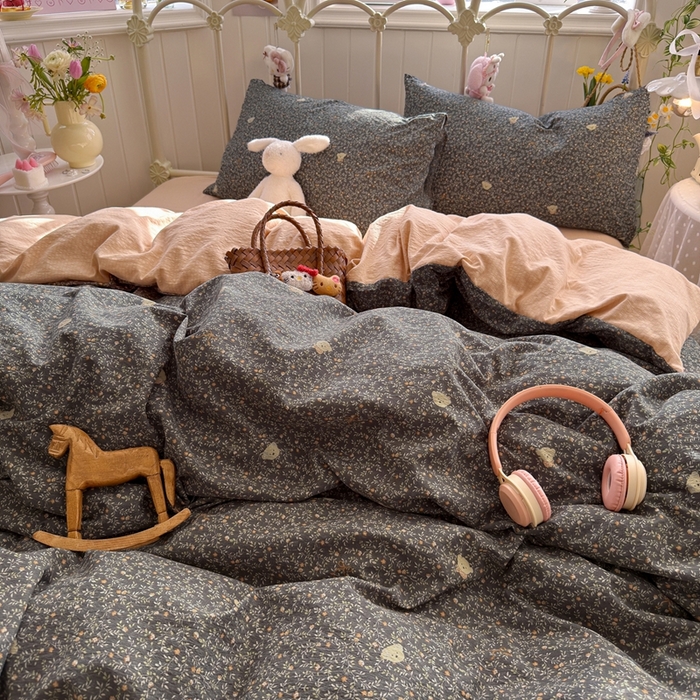 91家纺网 家纺一手货源 找家纺 港岛妹妹 2026新款云感双层纱系列四件套 知秋