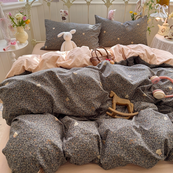 91家纺网 家纺一手货源 找家纺 港岛妹妹 2026新款云感双层纱系列四件套 知秋