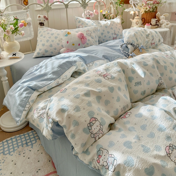 91家纺网 家纺一手货源 找家纺 （总）海岛哥哥 2026新款云感双层纱系列四件套