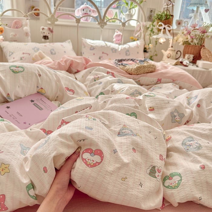 91家纺网 家纺一手货源 找家纺 （总）海岛哥哥 2026新款云感双层纱系列四件套