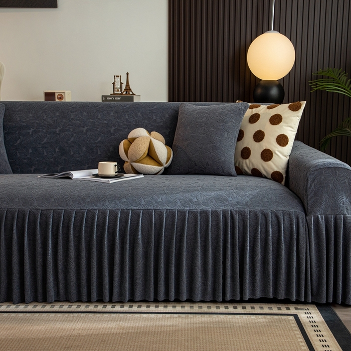 91家纺网 家纺一手货源 找家纺 （总）沐沐家纺 2026新款小树叶裙边沙发套