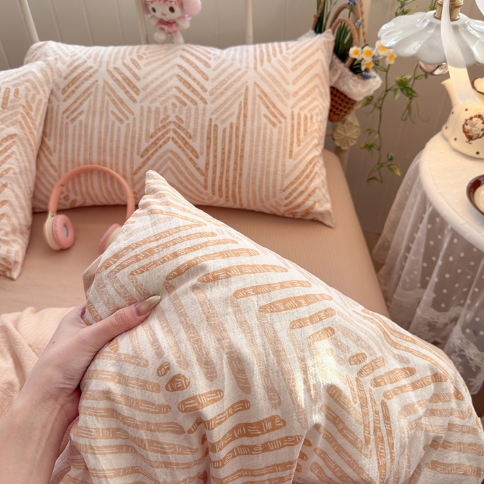 91家纺网 家纺一手货源 找家纺 海岛哥哥 2026新款云感双层纱系列四件套 凯伦