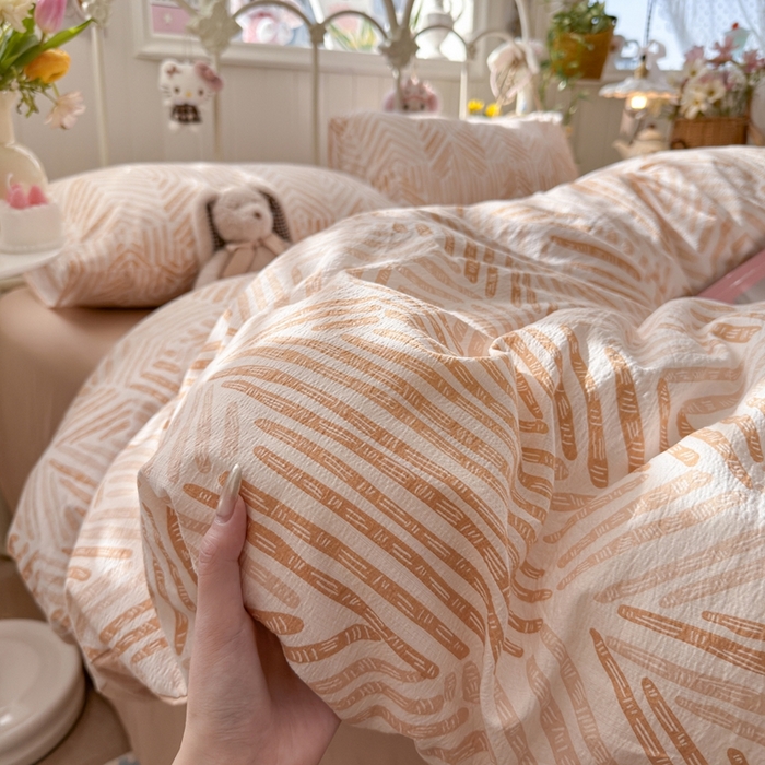 91家纺网 家纺一手货源 找家纺 海岛哥哥 2026新款云感双层纱系列四件套 凯伦