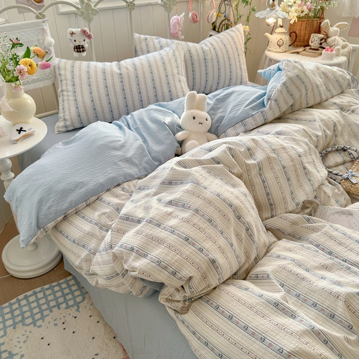 91家纺网 家纺一手货源 找家纺 海岛哥哥 2026新款云感双层纱系列四件套 米兰