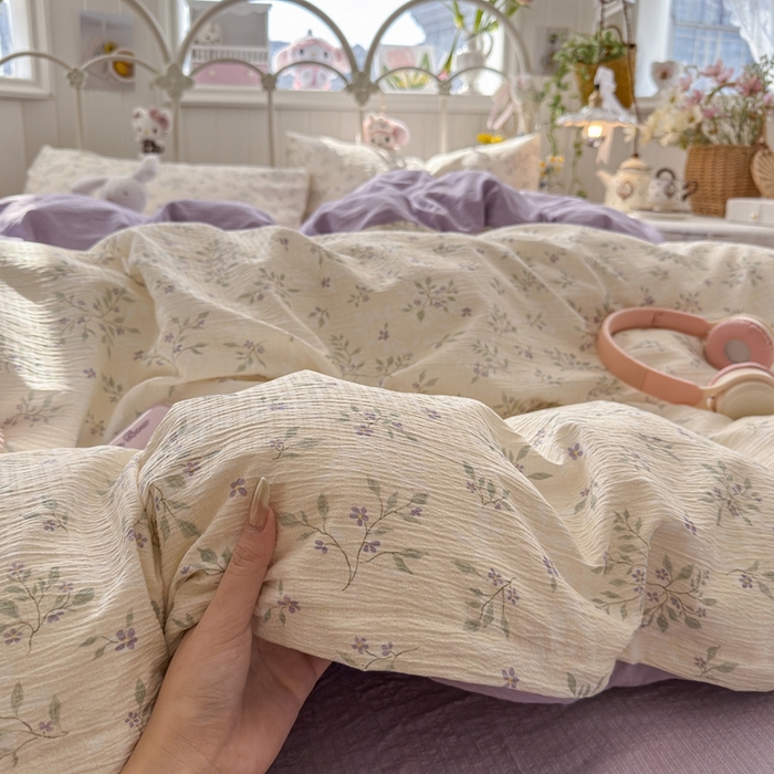 海岛哥哥 2026新款云感双层纱系列四件套 散漫春色