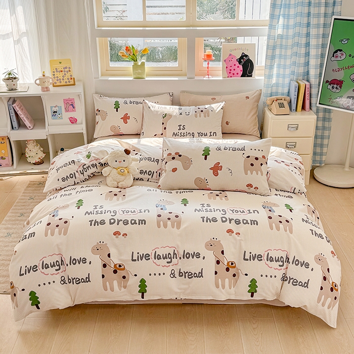 缦彩 2026新款13372全棉印花四件套 梦想家园