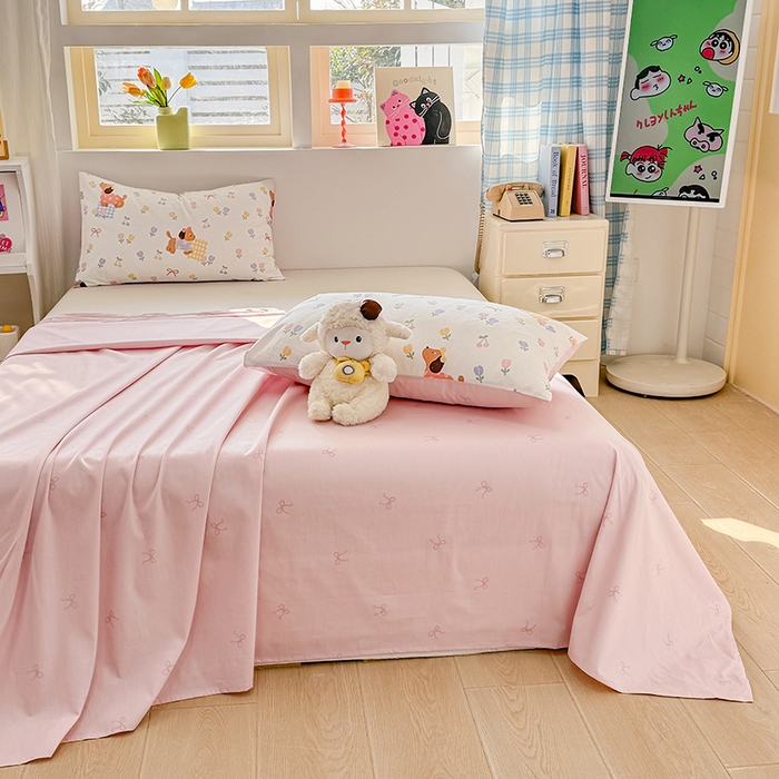 91家纺网 家纺一手货源 找家纺 缦彩 2026新款13372全棉印花四件套 莱德粉