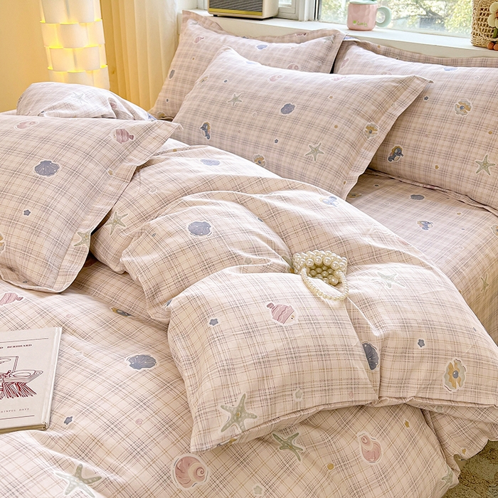 91家纺网 家纺一手货源 找家纺 名优家纺 2026新款13070全棉印花单被套 小粉螺