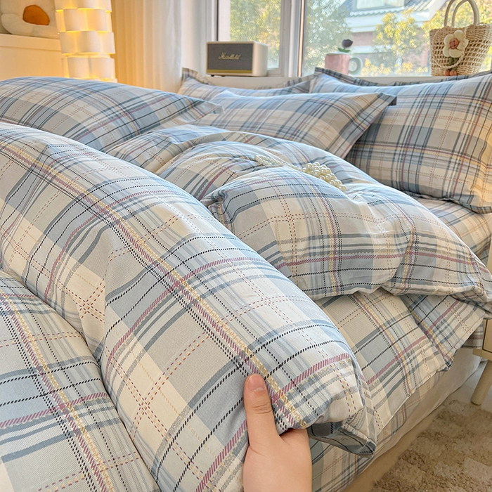 91家纺网 家纺一手货源 找家纺 名优家纺 2026新款13070全棉印花单被套 理想生活-灰