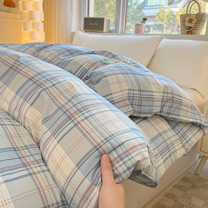 91家纺网 家纺一手货源 找家纺 名优家纺 2026新款13070全棉印花单被套 理想生活-灰