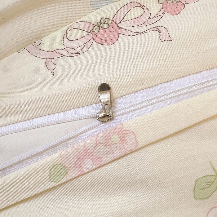 91家纺网 家纺一手货源 找家纺 名优家纺 2026新款13070全棉印花单被套 兔茶春序