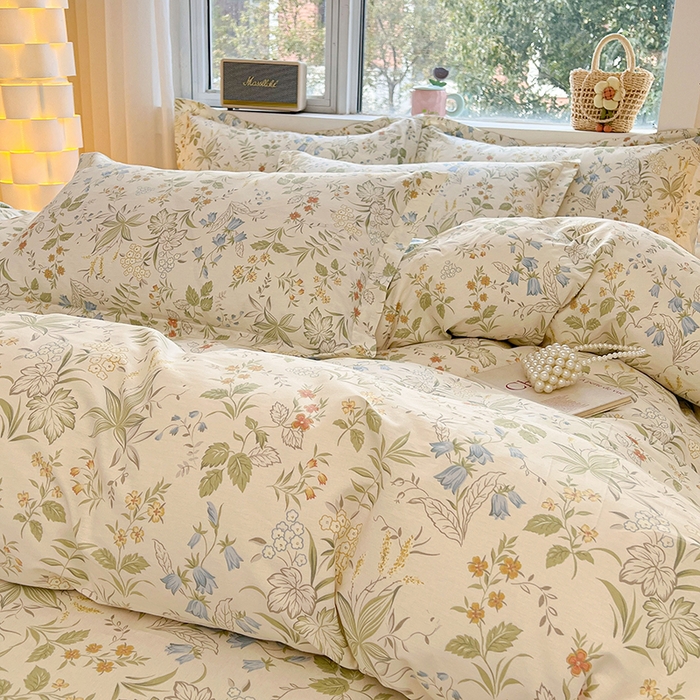 91家纺网 家纺一手货源 找家纺 名优家纺 2026新款13070全棉印花单被套 晚风私语