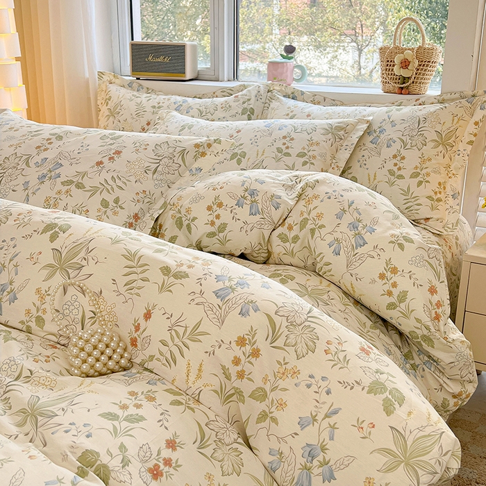 91家纺网 家纺一手货源 找家纺 名优家纺 2026新款13070全棉印花单被套 晚风私语